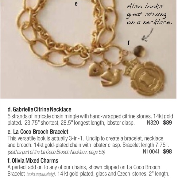 Vintage inspired Stella & Dot Olivia Mixed Charms - Picture 7 of 7